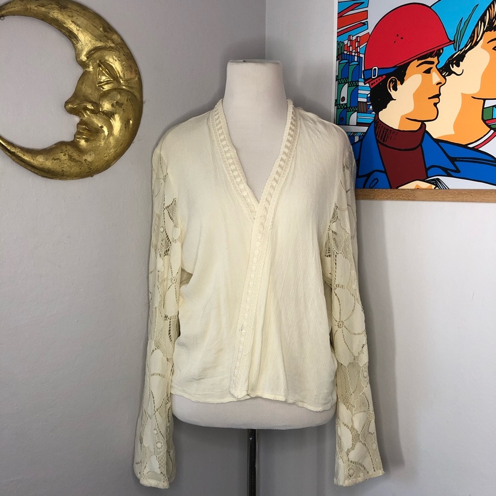 Off-White Lace Cardigan